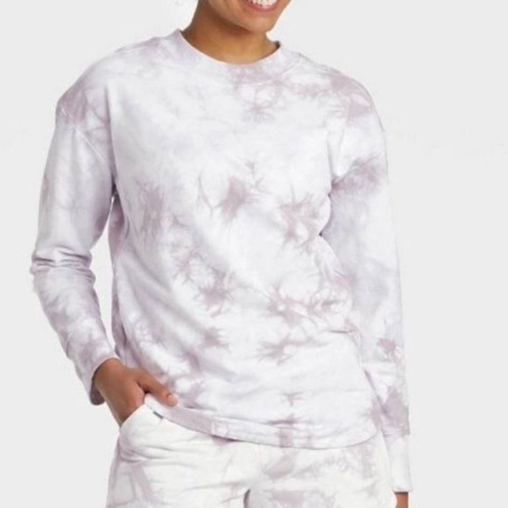 All in Motion Tie Dye Loungewear Sweatshirt Outdoors‎ Cozy Casual Target Medium